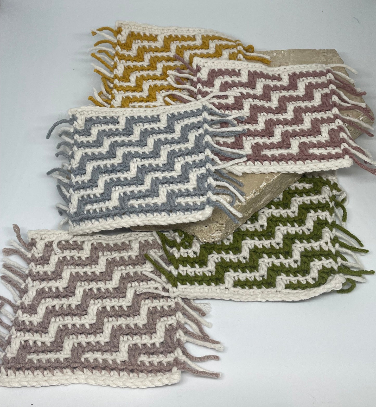 Square Crochet Coaster Set