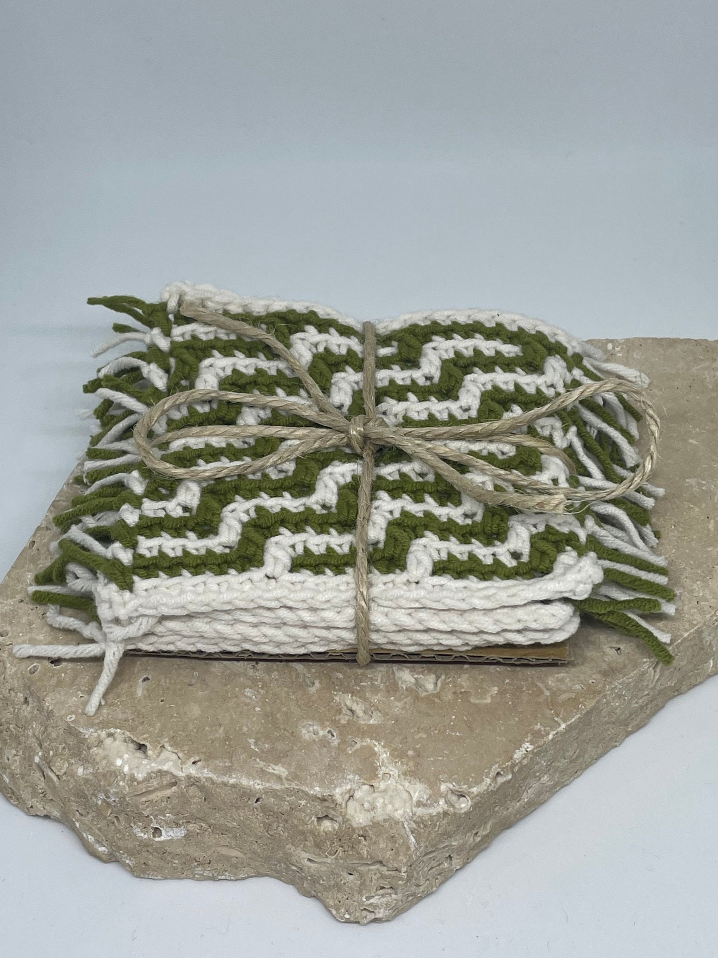 Square Crochet Coaster Set