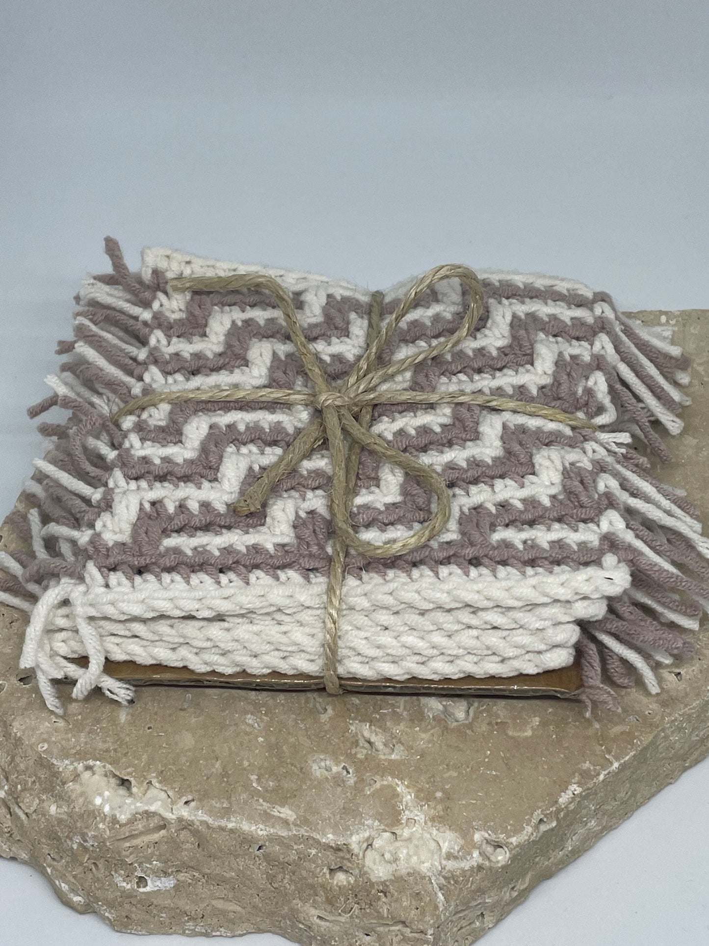 Square Crochet Coaster Set