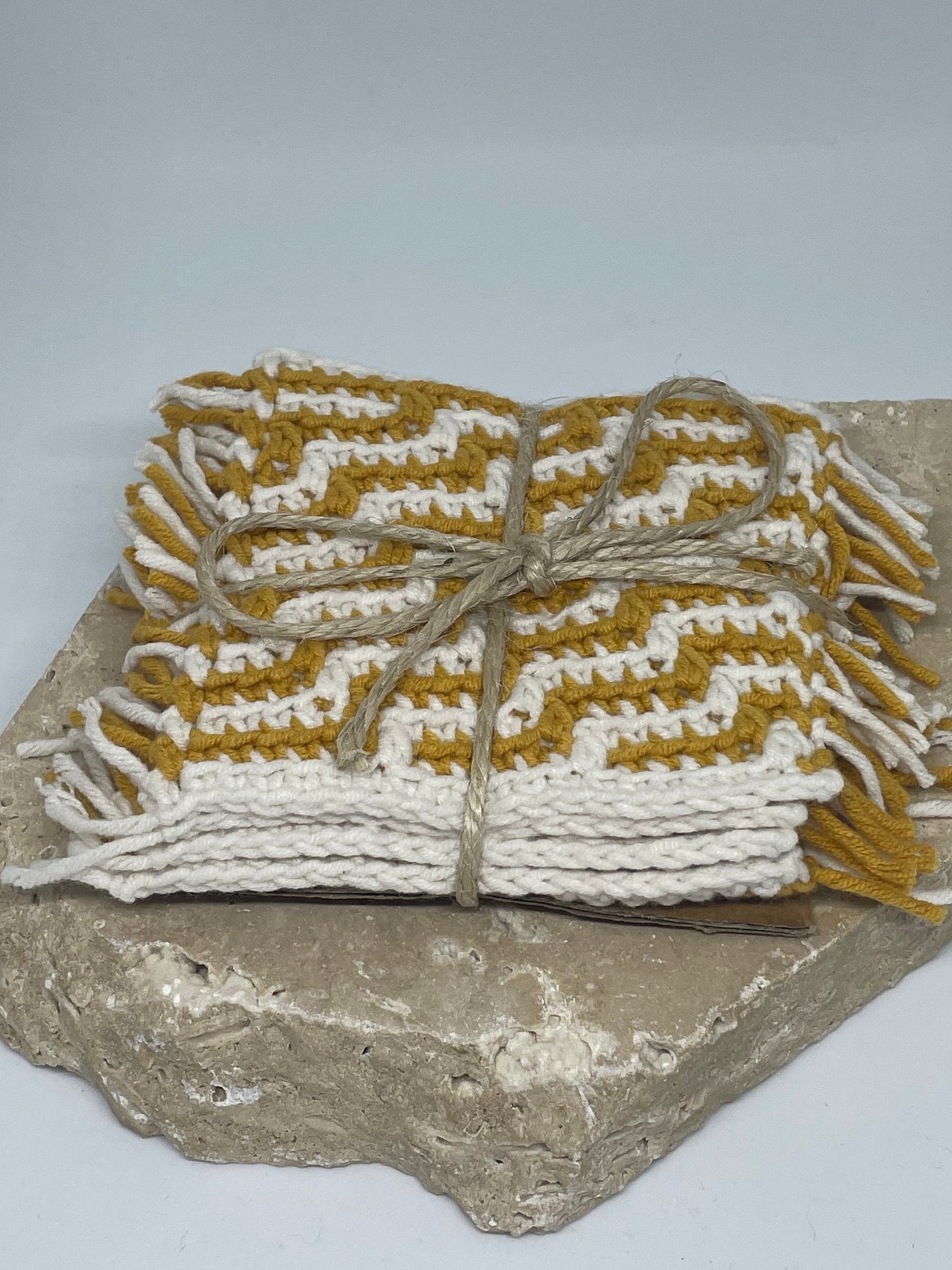 Square Crochet Coaster Set