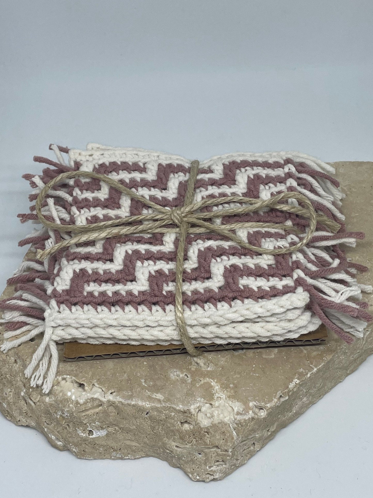 Square Crochet Coaster Set