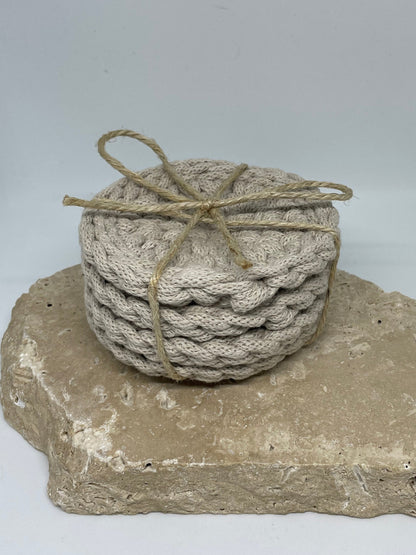 Circle Crochet Coaster Set