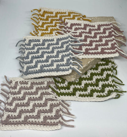 Square Crochet Coaster Set